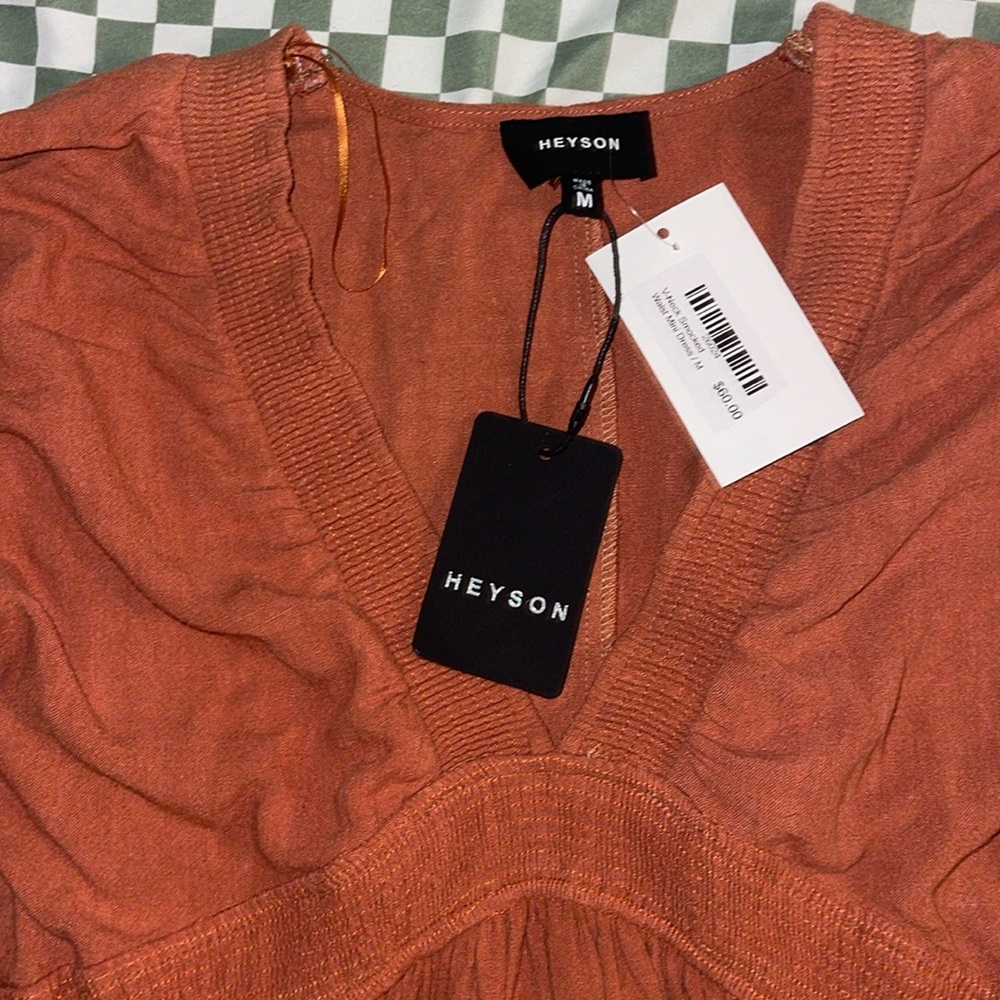 Women’s Boutique Dress M, NWT, Heyson brand, copper color